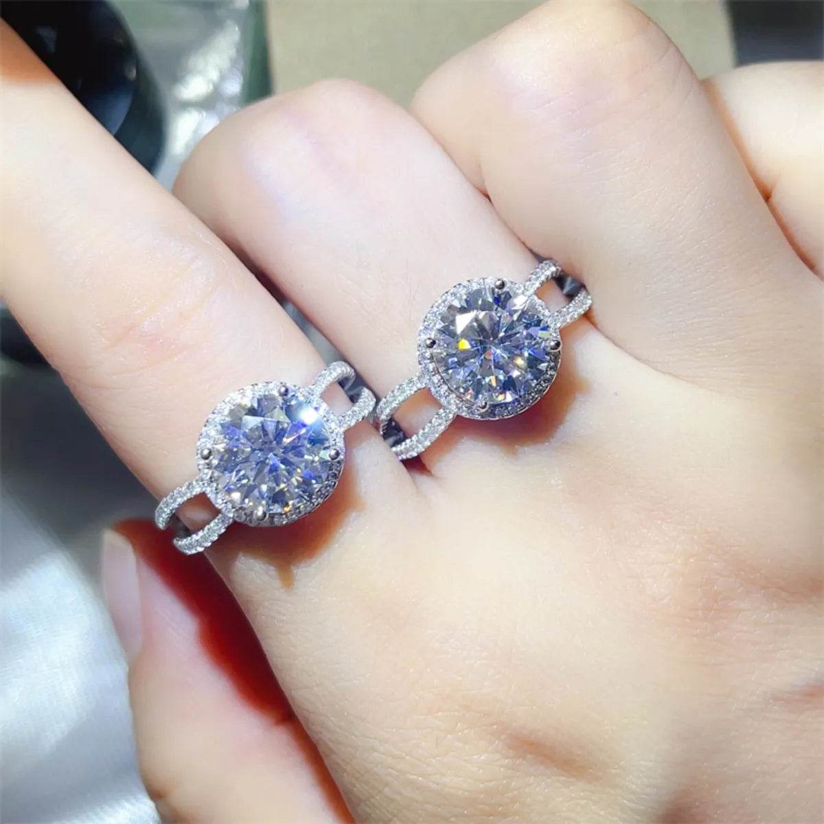 💎✨ 2 Carat 925 Sterling Silver Moissanite Ring 💍🌟 - Patelcreations