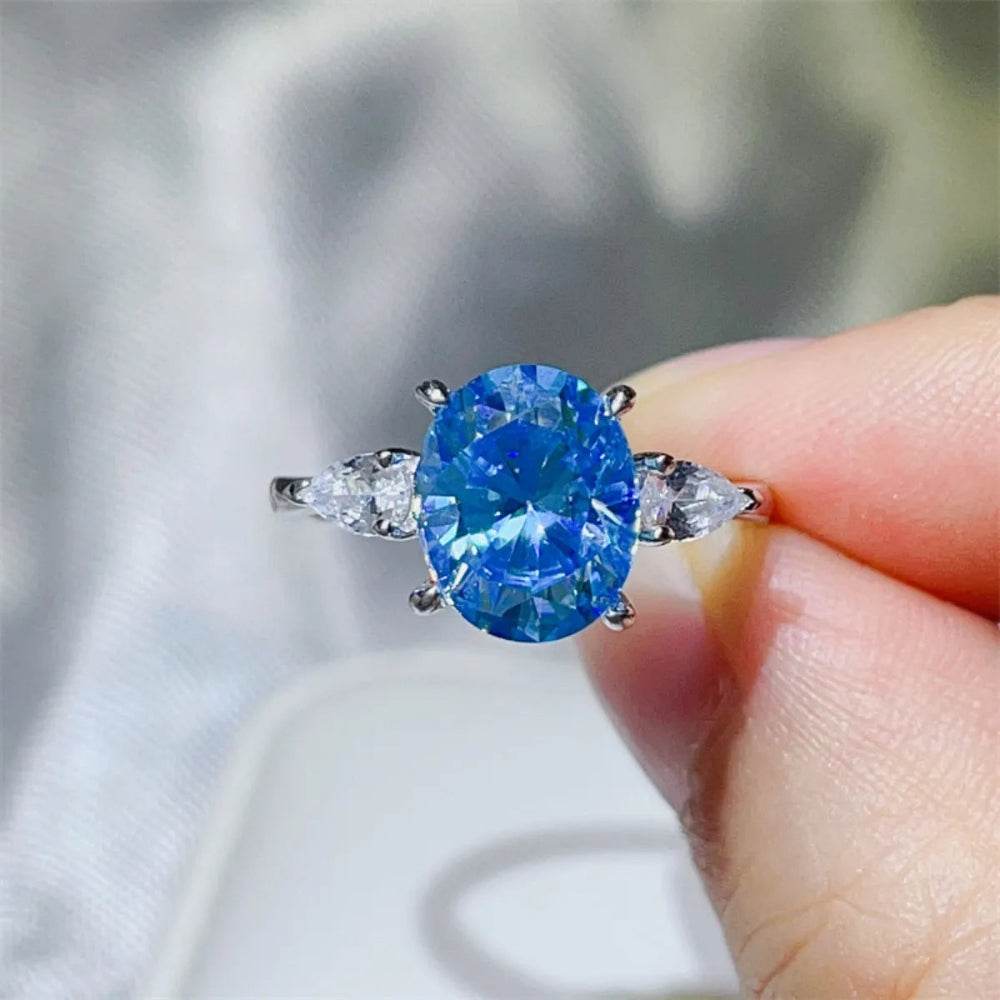 3 Carat Moissanite Ring - Platinum Plated Sterling Silver Round Cut - Patelcreations