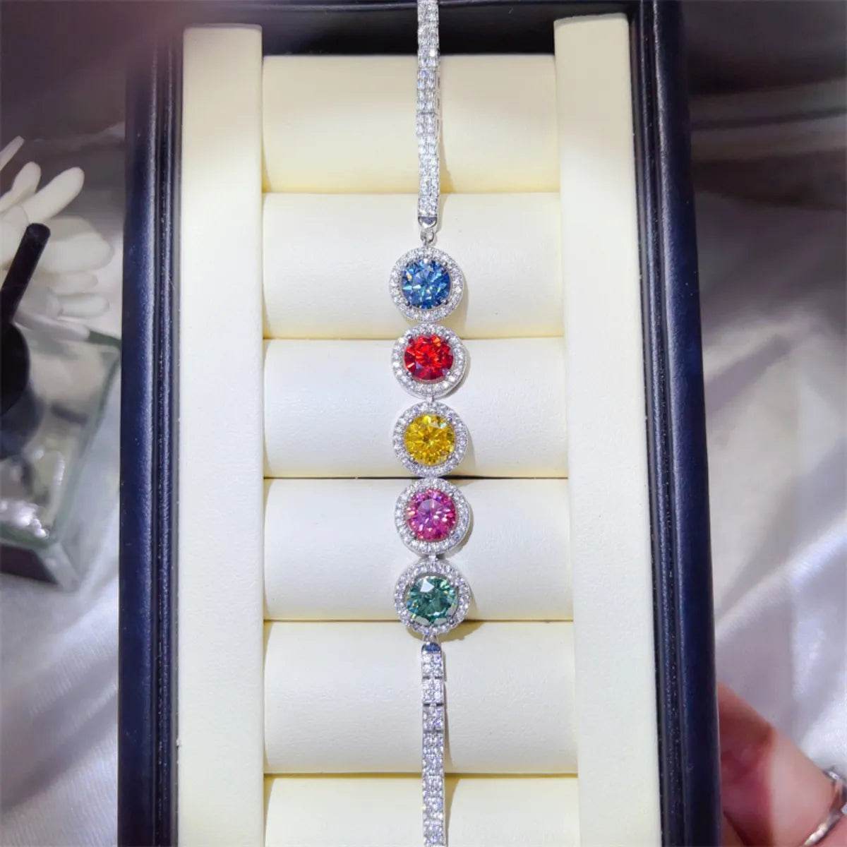 💎 5 Carat Multicolor Moissanite RARE Bracelet - Only 15 Left! 5 SOLD - Patelcreations