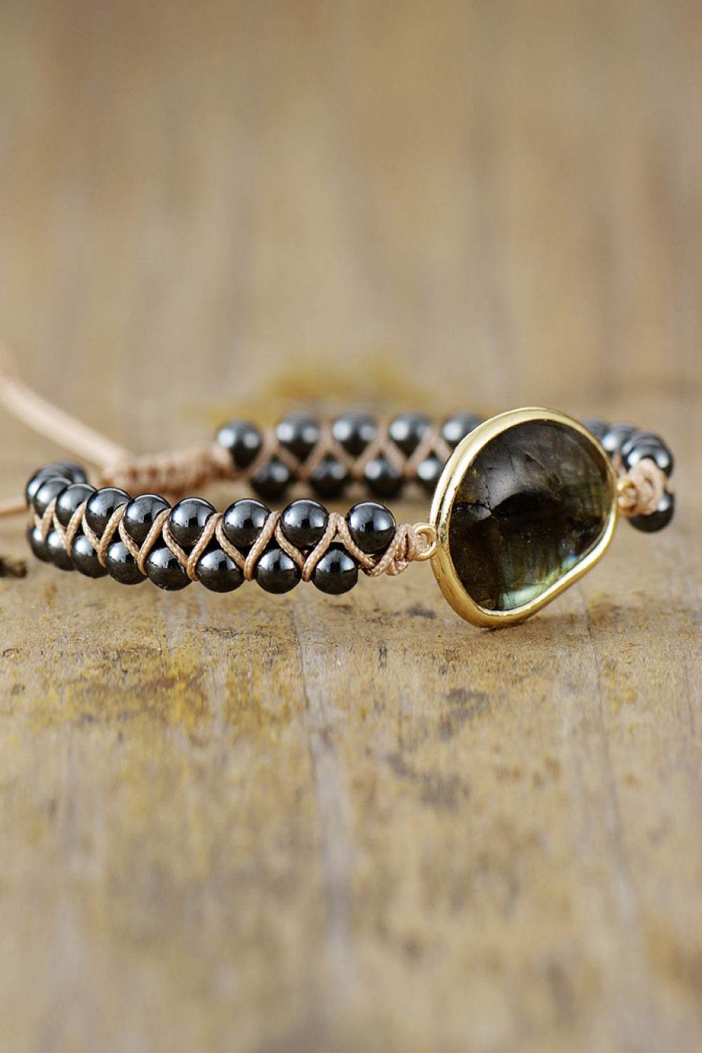 Handmade Labradorite Natural Stone Beaded Bracelet - Modern Luxury Jewelry - Patelcreations