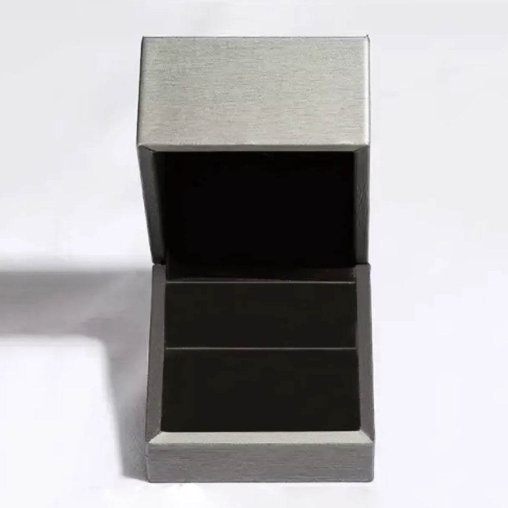 2 Carat Royal Blue Moissanite Men's Ring - Platinum Plated Emerald Cut - Patelcreations