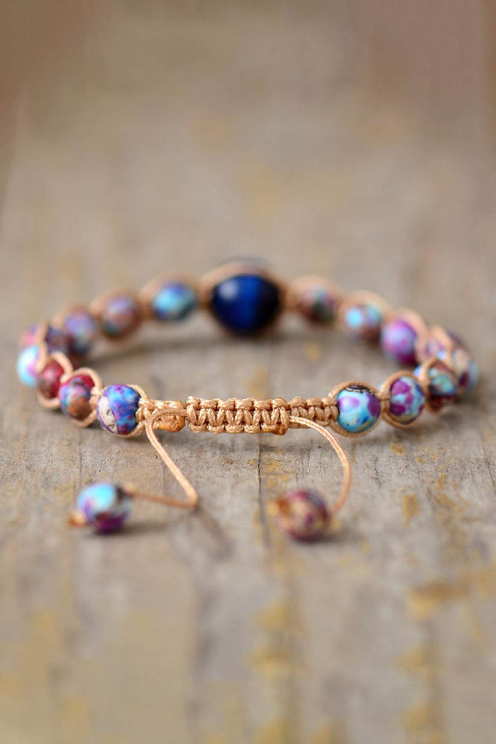 Handmade Imperial Jasper & Natural Stone Beaded Bracelet - Luxury Wire-Wrapped Jewelry - Patelcreations