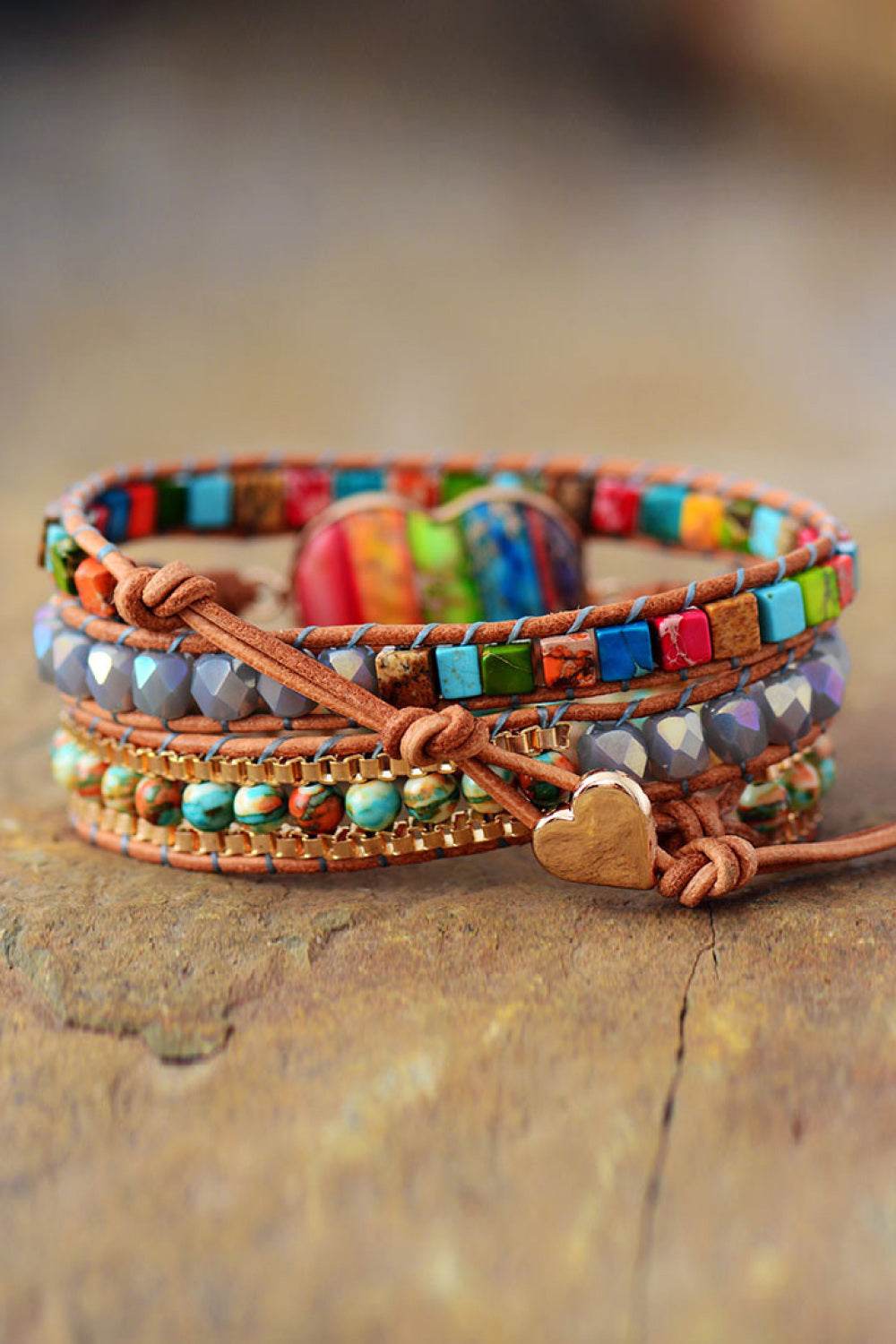 Handcrafted Imperial Jasper 7 Chakra Bracelet or Celebration Pride Jewelry - Patelcreations