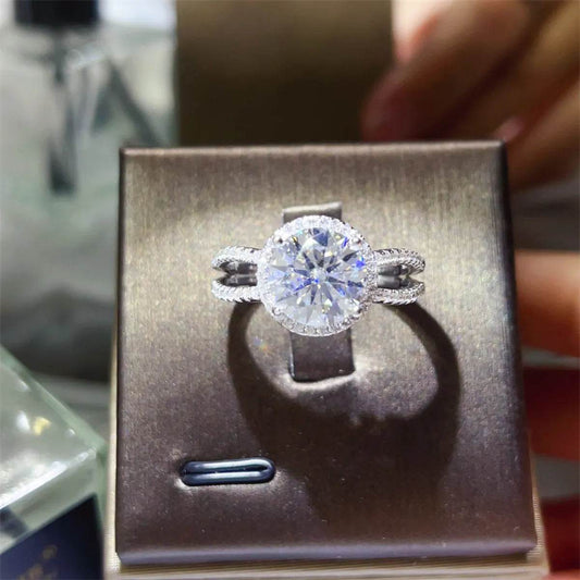 💎✨ 2 Carat 925 Sterling Silver Moissanite Ring 💍🌟 - Patelcreations