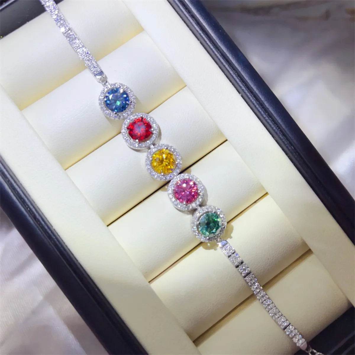 💎 5 Carat Multicolor Moissanite RARE Bracelet - Only 15 Left! 5 SOLD - Patelcreations
