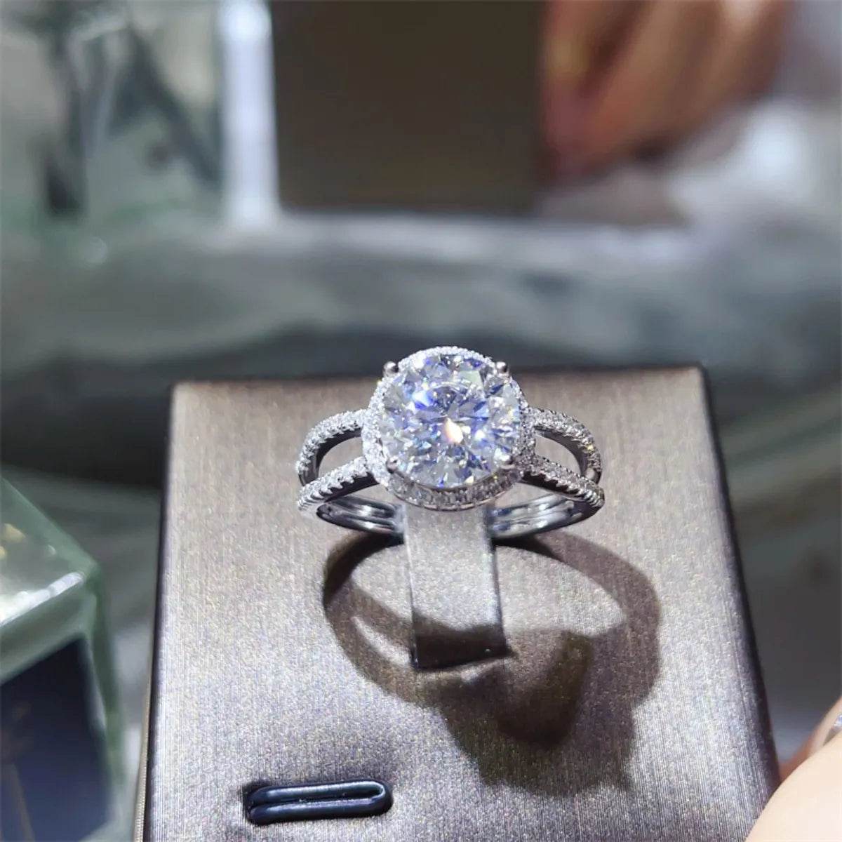 💎✨ 2 Carat 925 Sterling Silver Moissanite Ring 💍🌟 - Patelcreations