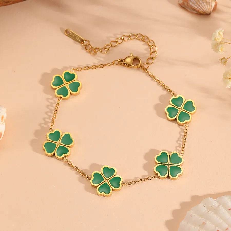 Lucky Clover Jewelry - Waterproof 18K Gold Plated Stainless Steel - 6 Colors - Patelcreations