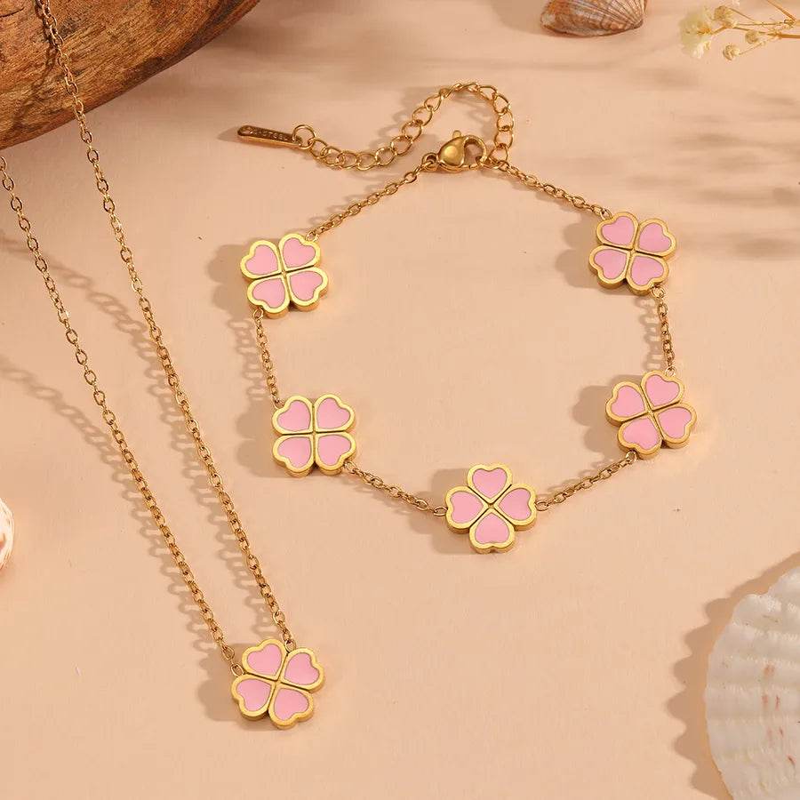 Lucky Clover Jewelry - Waterproof 18K Gold Plated Stainless Steel - 6 Colors - Patelcreations