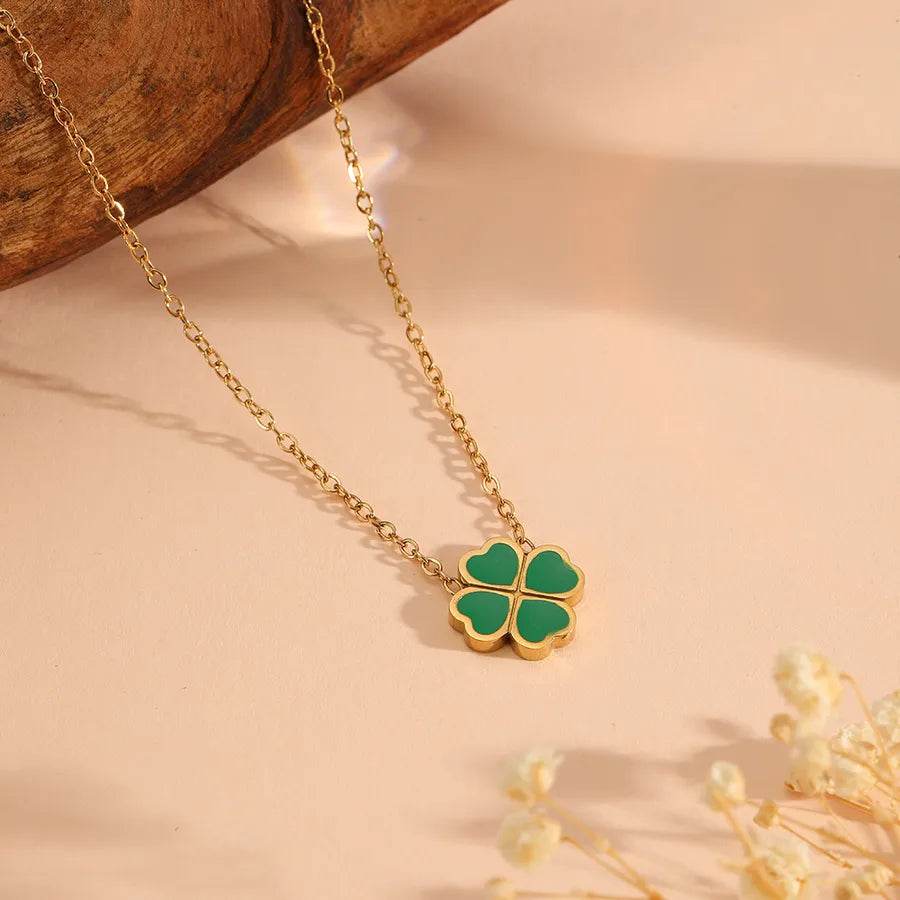 Lucky Clover Jewelry - Waterproof 18K Gold Plated Stainless Steel - 6 Colors - Patelcreations