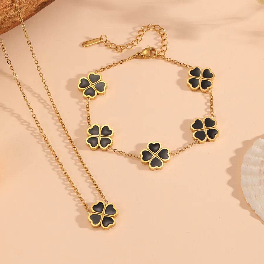 Lucky Clover Jewelry - Waterproof 18K Gold Plated Stainless Steel - 6 Colors - Patelcreations