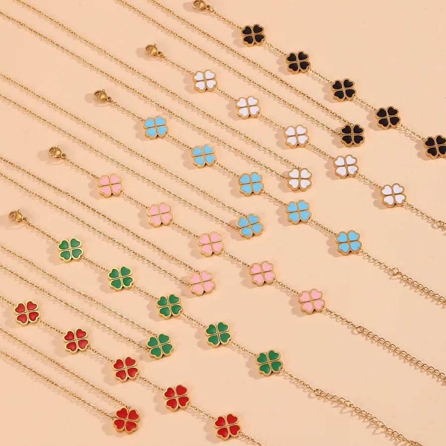 Lucky Clover Jewelry - Waterproof 18K Gold Plated Stainless Steel - 6 Colors - Patelcreations