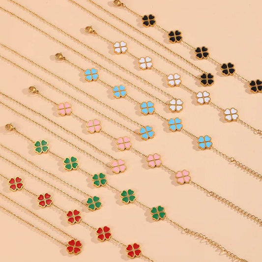 Lucky Clover Jewelry - Waterproof 18K Gold Plated Stainless Steel - 6 Colors - Patelcreations