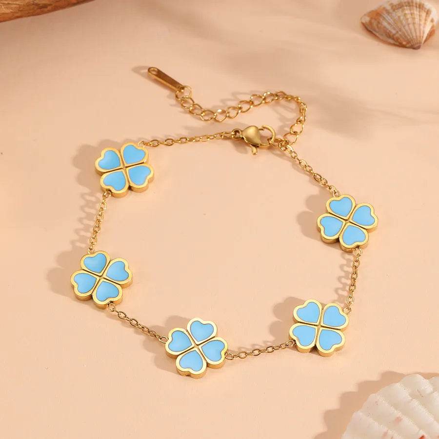 Lucky Clover Jewelry - Waterproof 18K Gold Plated Stainless Steel - 6 Colors - Patelcreations