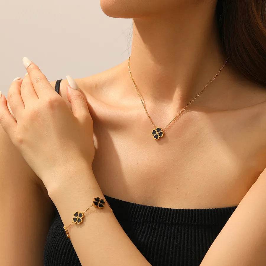 Lucky Clover Jewelry - Waterproof 18K Gold Plated Stainless Steel - 6 Colors - Patelcreations