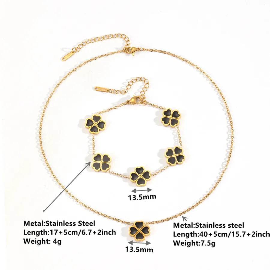 Lucky Clover Jewelry - Waterproof 18K Gold Plated Stainless Steel - 6 Colors - Patelcreations