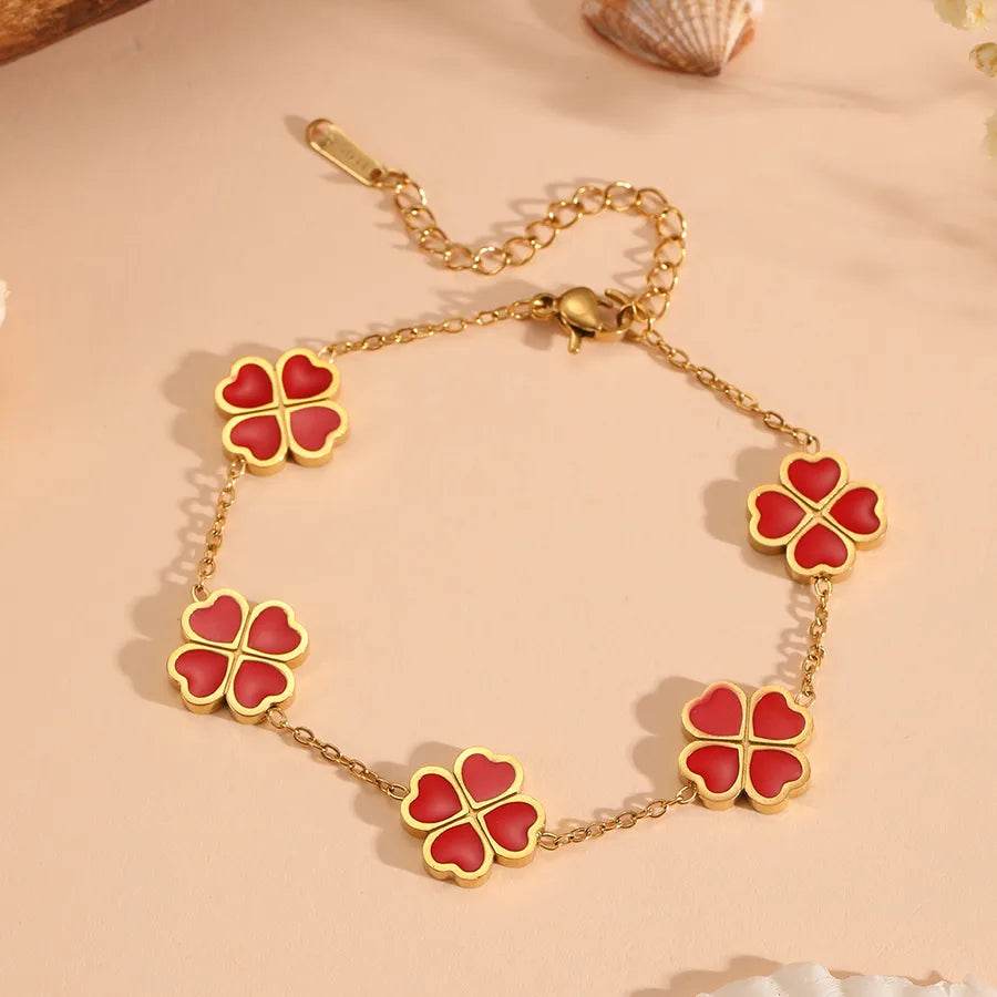 Lucky Clover Jewelry - Waterproof 18K Gold Plated Stainless Steel - 6 Colors - Patelcreations