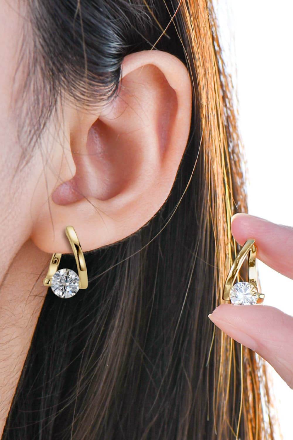 2 Carat Moissanite 925 Sterling Silver Heart Earrings - Certified Premium Jewelry - Patelcreations