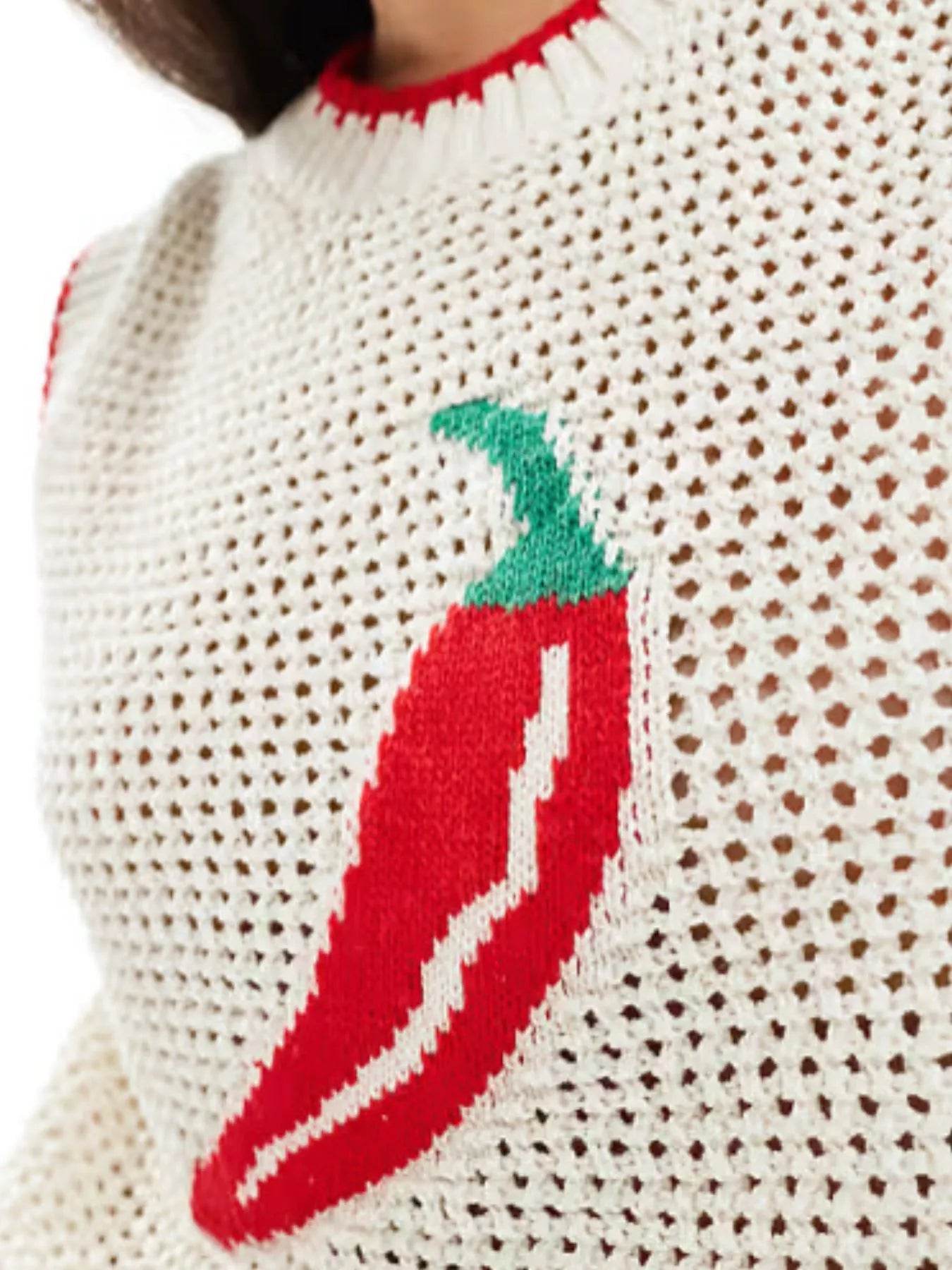 🌶️🔥 Spicy Chili Pepper Crochet Knit Tank Top - Summer Vibes! ☀️✨ - Patelcreations