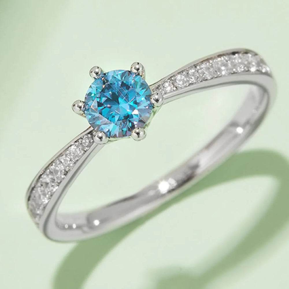 Moissanite 925 Sterling Silver Ring - 0.5ct - Patelcreations
