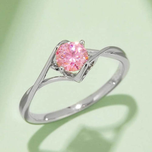 0.5 Carat Moissanite Rings - Sterling Silver Round Halo Sunburst - Patelcreations