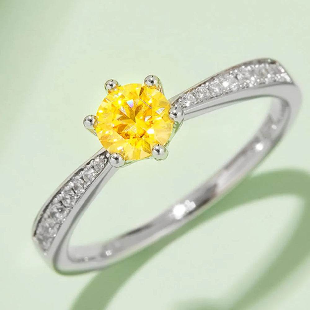 Moissanite 925 Sterling Silver Ring - 0.5ct - Patelcreations