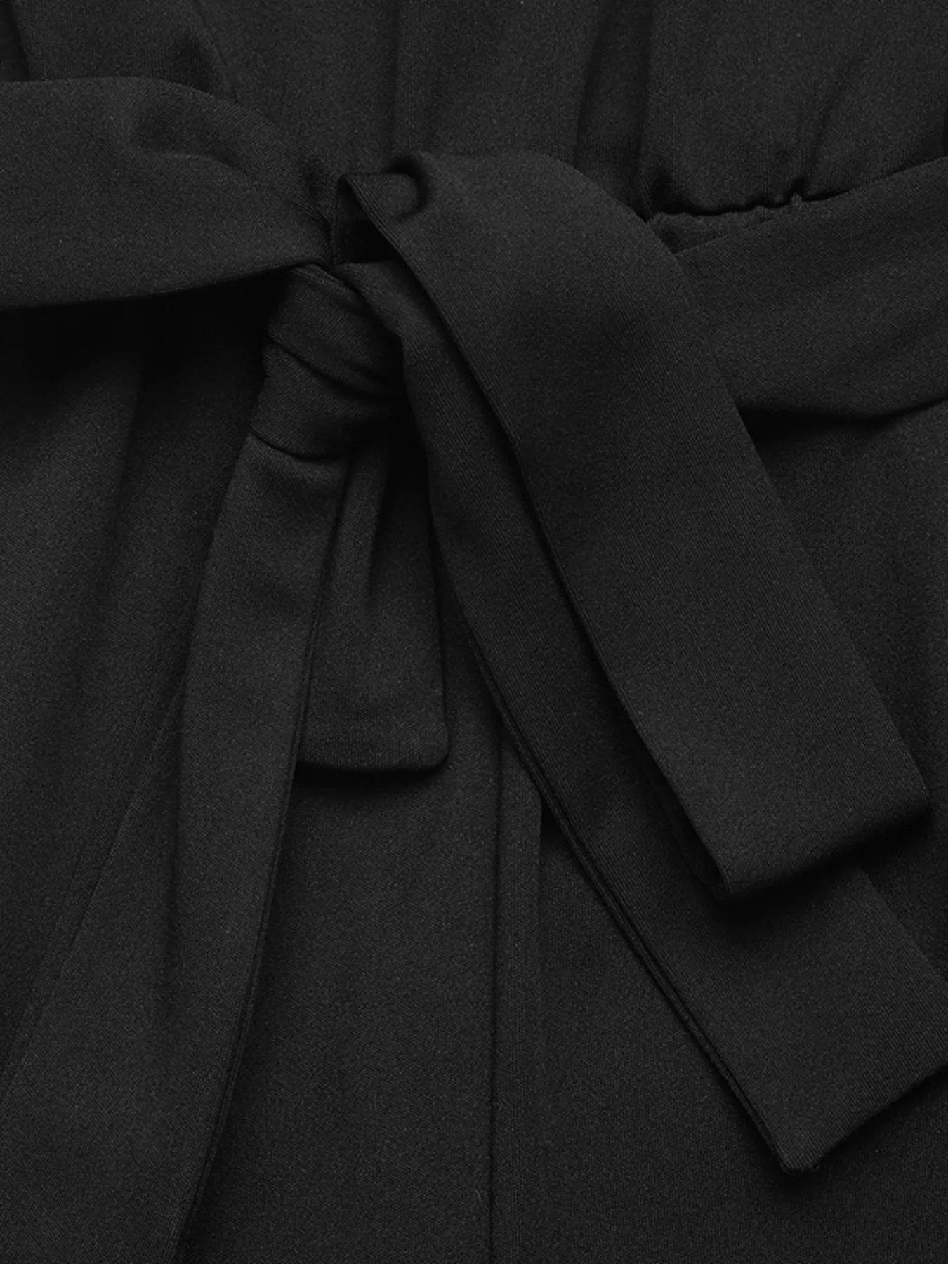 🖤✨ Black Pearl Detail Ruffled Jumpsuit 💎🌸 - Patelcreations