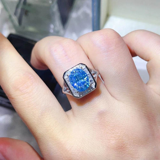 3 Carat Moissanite Square Ring - Multiple Colors Available - Patelcreations