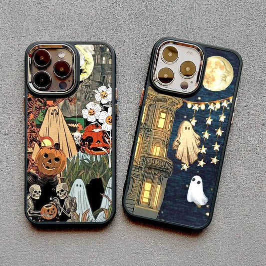 BOGO Special Halloween Ghost Pumpkin Phone Case - Autumn Spooky Design for iPhone - Patelcreations