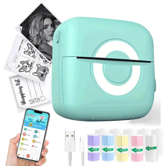 Mini Thermal Printer - Portable Wireless Printer with Bluetooth - Patelcreations