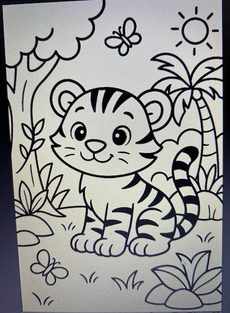 Toddlers Coloring Book - 184 Pages of Simple Fun Designs - Digital Download - Patelcreations