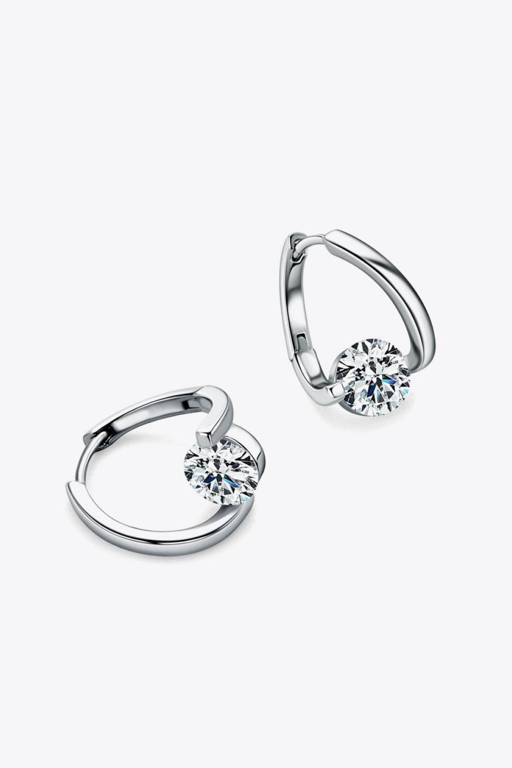 2 Carat Moissanite 925 Sterling Silver Heart Earrings - Certified Premium Jewelry - Patelcreations