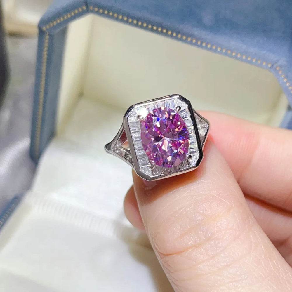 3 Carat Moissanite Square Ring - Multiple Colors Available - Patelcreations