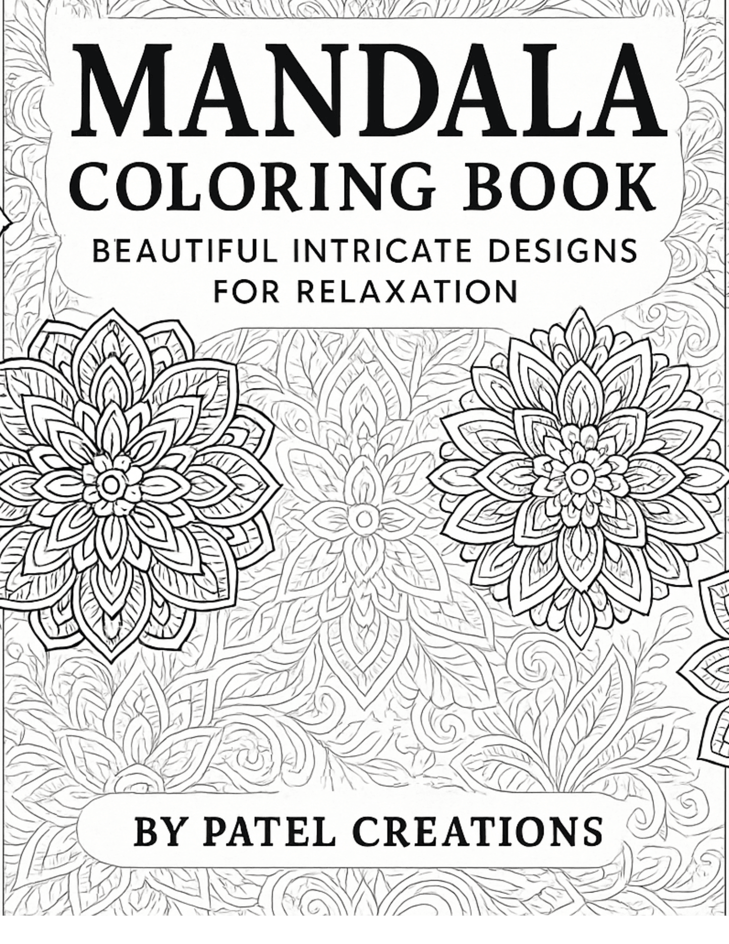 Mandala Coloring Book - 40 Pages of Beautiful Intricate Designs - Digital Download - Patelcreations